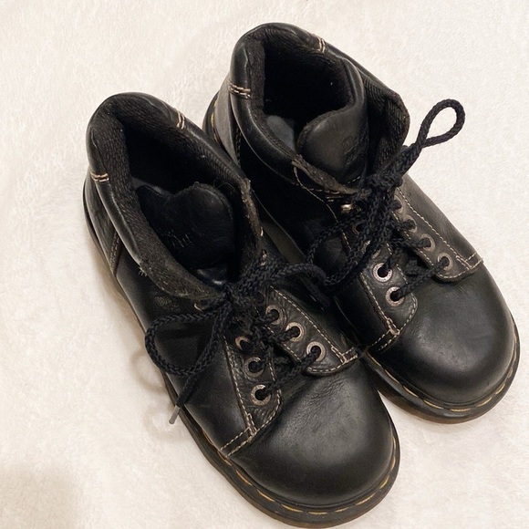 Vintage 90’s 8542 Dr Martens unisex black leather oil resistant work boots - Picture 3 of 9